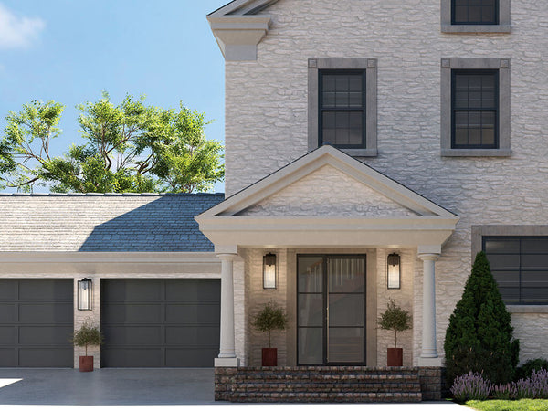 Turner 8" One Light Outdoor Wall Light, Clear Glass / Textured Black