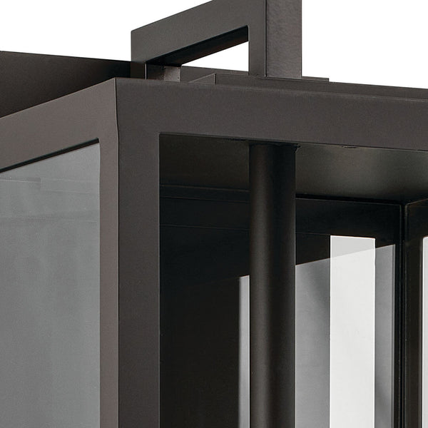 Turner 12" One Light Outdoor Wall Light, Clear Glass / Olde Bronze