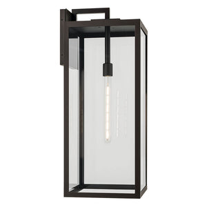 Turner 12" One Light Outdoor Wall Light, Clear Glass / Olde Bronze