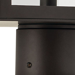 Turner 9" One Light Outdoor Post Light, Clear Glass / Olde Bronze