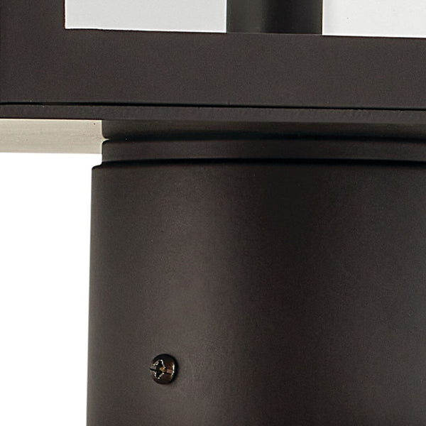 Turner 9" One Light Outdoor Post Light, Clear Glass / Olde Bronze