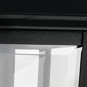 Caldwell 7" One Light Outdoor Wall Light, Clear Glass / Textured Black
