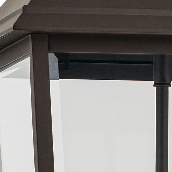 Caldwell 11" Two Lights Outdoor Pendant, Clear Glass / Olde Bronze