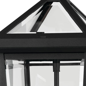 Hudson 19" Two Lights Outdoor Wall Light, Clear Glass / Textured Black