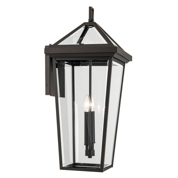 Hudson 26" Two Lights Outdoor Wall Light, Clear Glass / Olde Bronze