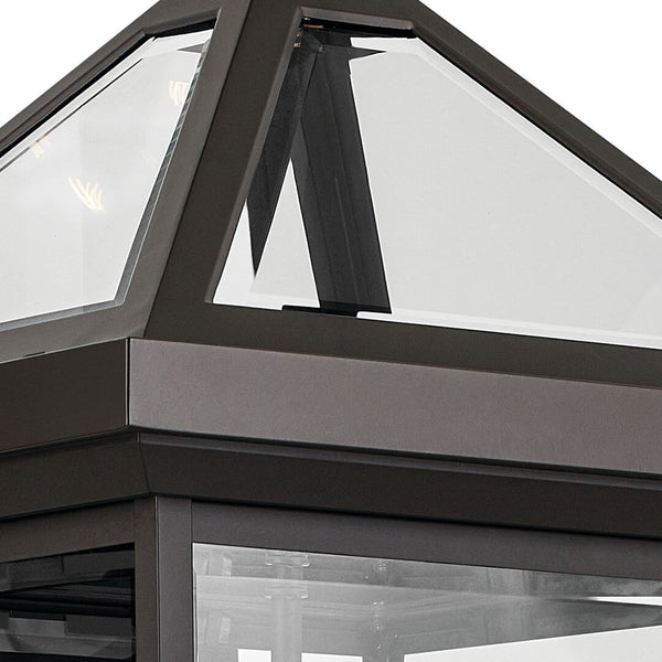 Hudson 30" Four Lights Outdoor Wall Light, Clear Glass / Olde Bronze