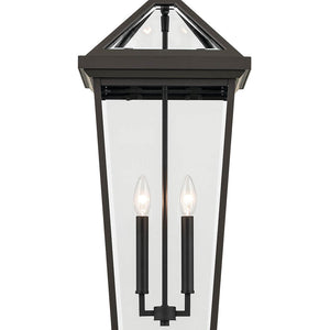 Hudson 26" Two Lights Outdoor Hanging Light, Clear Glass / Olde Bronze