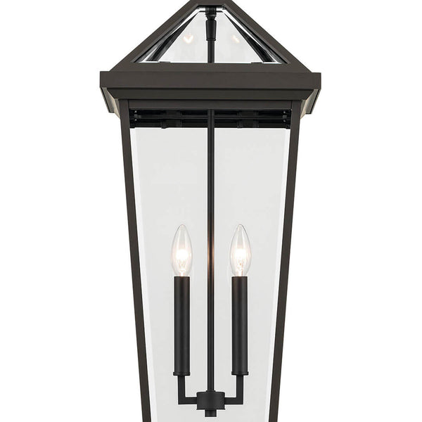 Hudson 26" Two Lights Outdoor Pendant, Clear Glass / Olde Bronze