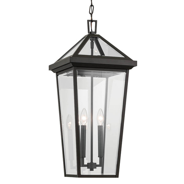 Hudson 26" Two Lights Outdoor Pendant, Clear Glass / Olde Bronze