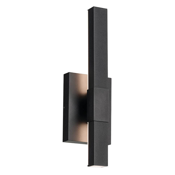 Nyx 16" LED Outdoor Wall Light, Textured Black