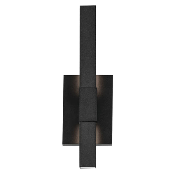 Nyx 16" LED Outdoor Wall Light, Textured Black