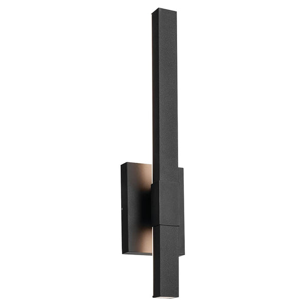 Nyx 22" LED Outdoor Wall Light, Textured Black