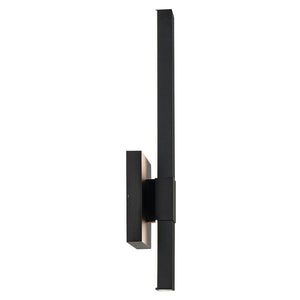 Nyx 22" LED Outdoor Wall Light, Textured Black