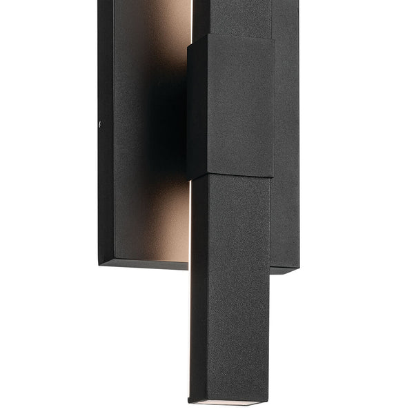 Nyx 22" LED Outdoor Wall Light, Textured Black