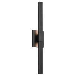 Nyx 30" LED Outdoor Wall Light, Textured Black