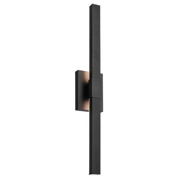 Nyx 30" LED Outdoor Wall Light, Textured Black