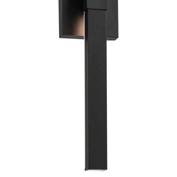 Nyx 30" LED Outdoor Wall Light, Textured Black