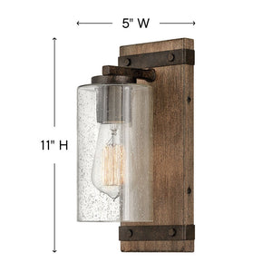 Cipher 5" One Light Medium Vanity, Sequoia