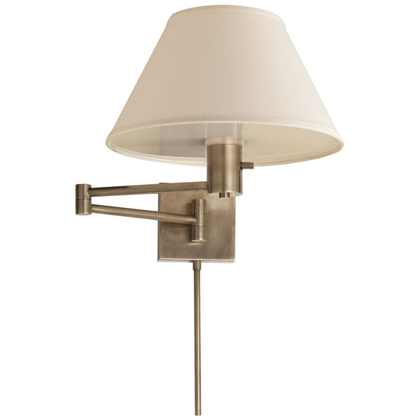 Classic Swing Arm 12" One Light Wall Sconce, Antique Nickel