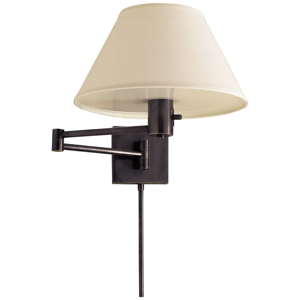 Classic Swing Arm 12" One Light Wall Sconce, Bronze