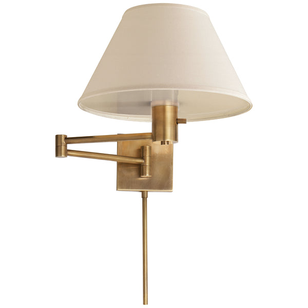 Classic Swing Arm 12" One Light Wall Sconce, Hand-Rubbed Antique Brass