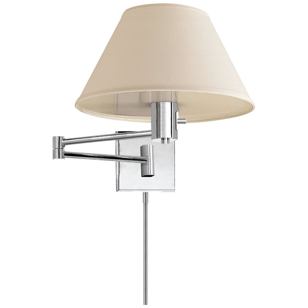Classic Swing Arm 12" One Light Wall Sconce, Polished Nickel