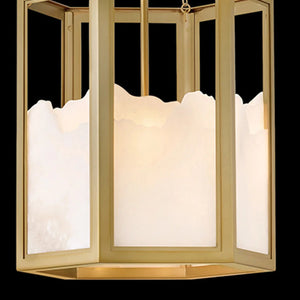 Veleta 15" Three Lights Medium Pendant, Lacquered Brass