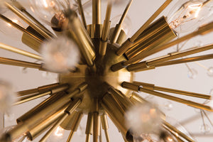 Fenael 20" Eight Lights Chandelier, Aged Brass