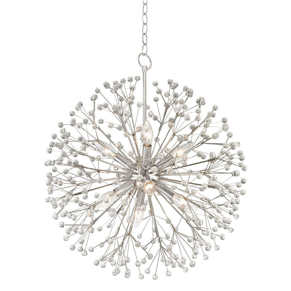 Fenael 20" Eight Lights Chandelier, Polished Nickel