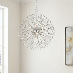 Fenael 20" Eight Lights Chandelier, Polished Nickel