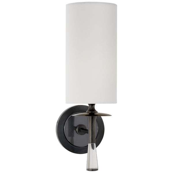 Drunmore 4.5" One Light Wall Sconce, Bronze with Crystal