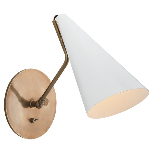 Clemente 6.25" One Light Wall Sconce, Plaster White