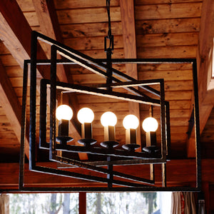 Sorrento 24'' Five Light Chandelier, Raw Steel Alt 5.jpg