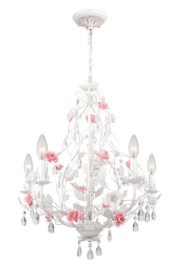 Rosie 22'' Five Light Chandelier, White - Main Product Image.jpg