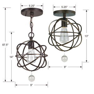 Soleil 9'' One Light Pendant, English Bronze - Alternate Product Image 2.jpg