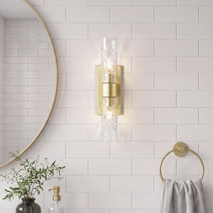 Century 18" Two Lights Bath Vanity Light, Satin Gold