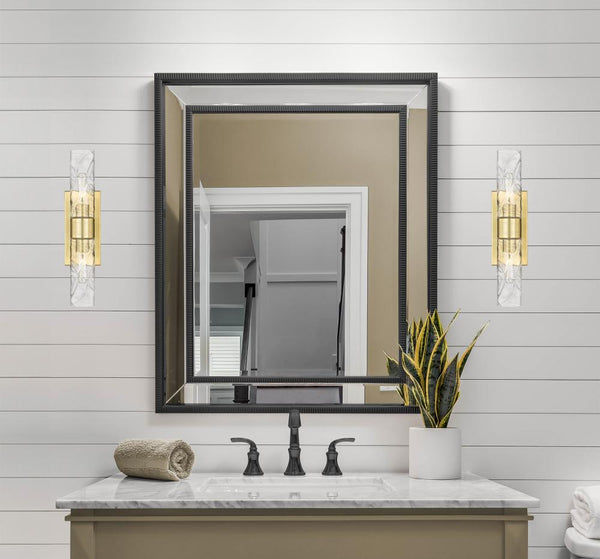 Century 18" Two Lights Bath Vanity Light, Satin Gold