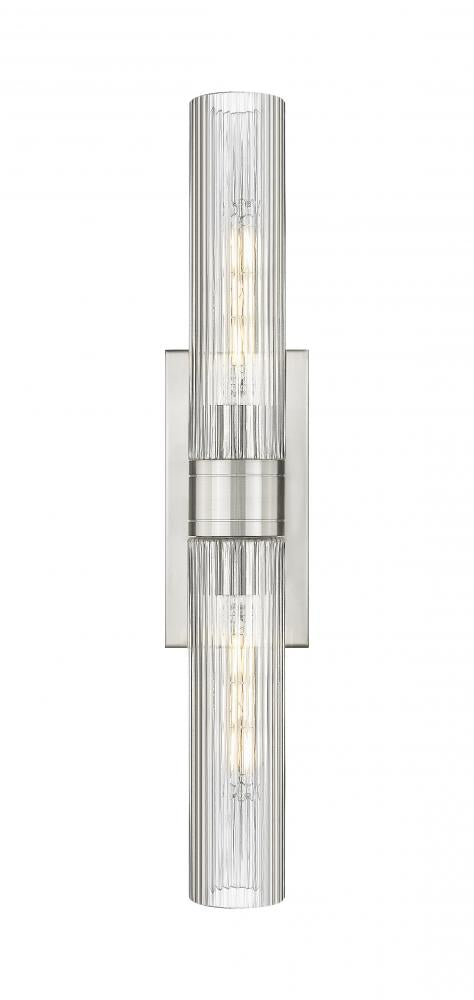 Century 24" Two Lights Bath Vanity Light, Satin Nickel