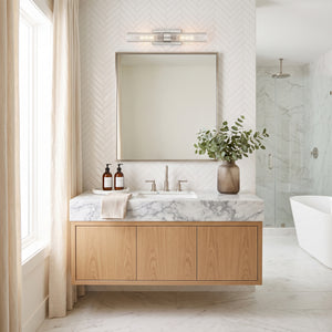 Century 24" Two Lights Bath Vanity Light, Satin Nickel
