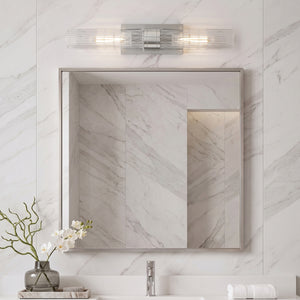 Century 24" Two Lights Bath Vanity Light, Satin Nickel