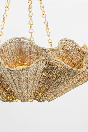 Hawen 30" Six Lights Chandelier, Vintage Gold Leaf