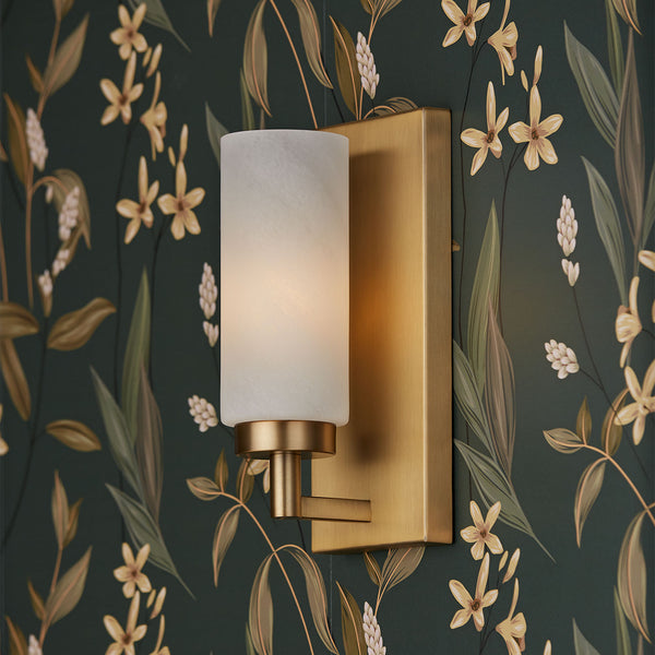 Sasha 5" One Light Wall Sconce, Aged Brass
