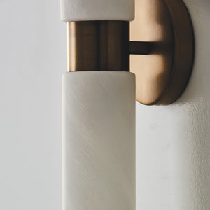 Sasha 5" Two Light Wall Sconce, Aged Brass