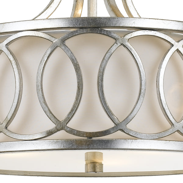 Florence 15'' Three Light Semi Flush Mount, Antique Silver - Alternate Product Image 1.jpg