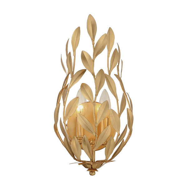 Laurel 8.25" Two Light Wall Sconce, Antique Gold