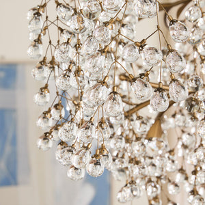 Virexa 45" Eight Lights Chandelier, Natural Brass