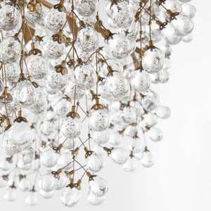 Virexa 45" Eight Lights Chandelier, Natural Brass