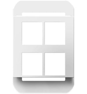 adorne® AC4PFW1 4-Port Frame, White