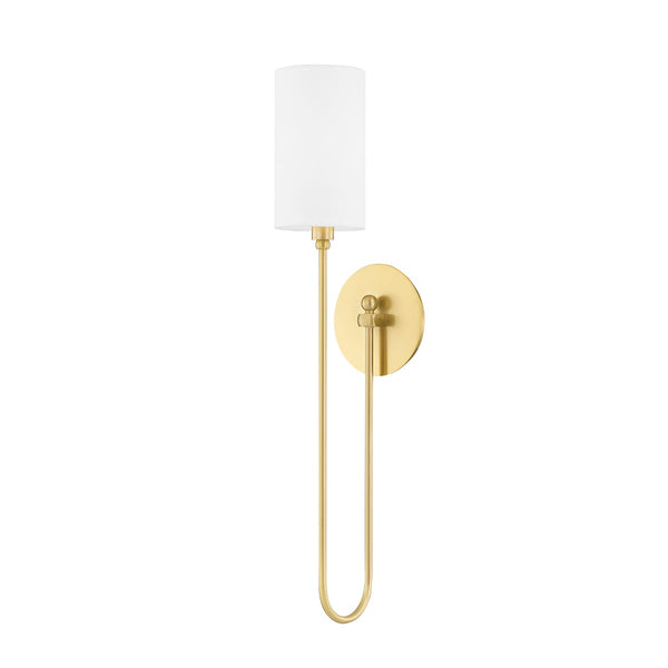 Norion 5" One Light Wall Sconce, Aged Brass
