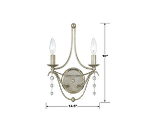 Katrina 10'' Two Light Wall Sconce, Antique Silver - Alternate Product Image 2.jpg
